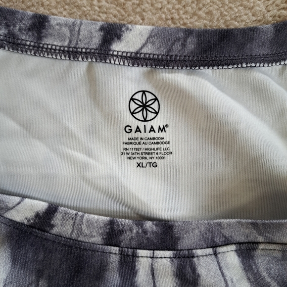 ❤️ NWOT Gaiam Tie Dye Dress Tank Style Women's XL Soft Casual Grey White - Picture 10 of 11